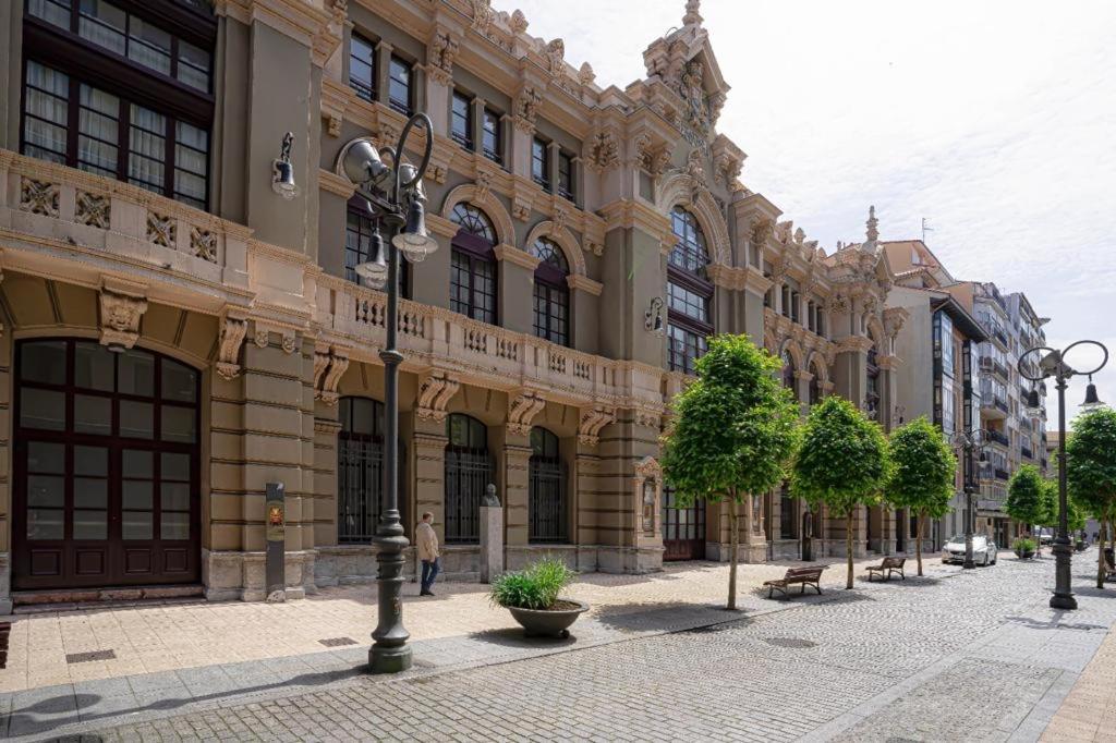 Apartamento Palacio Valdes, Centro Aviles, Con Parking Exterior foto