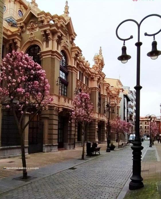 Apartamento Palacio Valdes, Centro Aviles, Con Parking Exterior foto